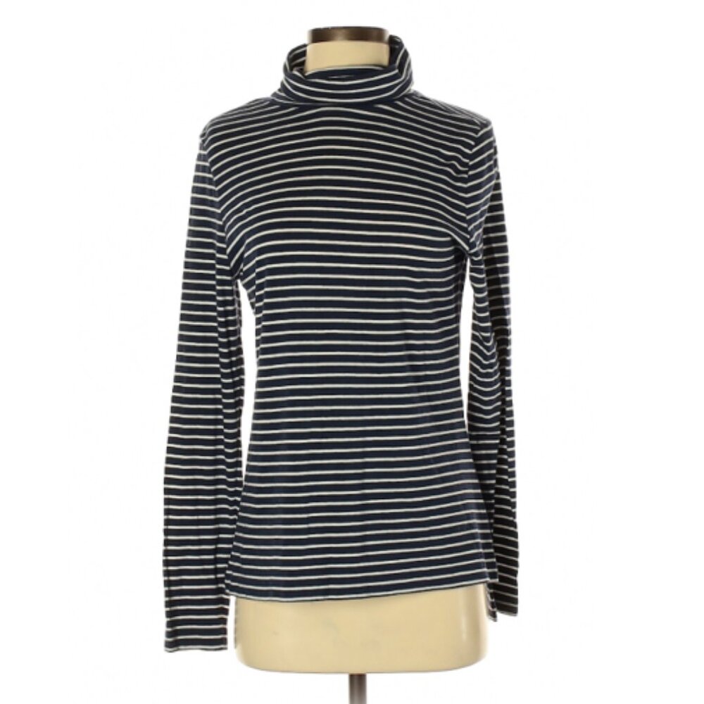 Navy and White Vineyard Vines Striped Turtleneck